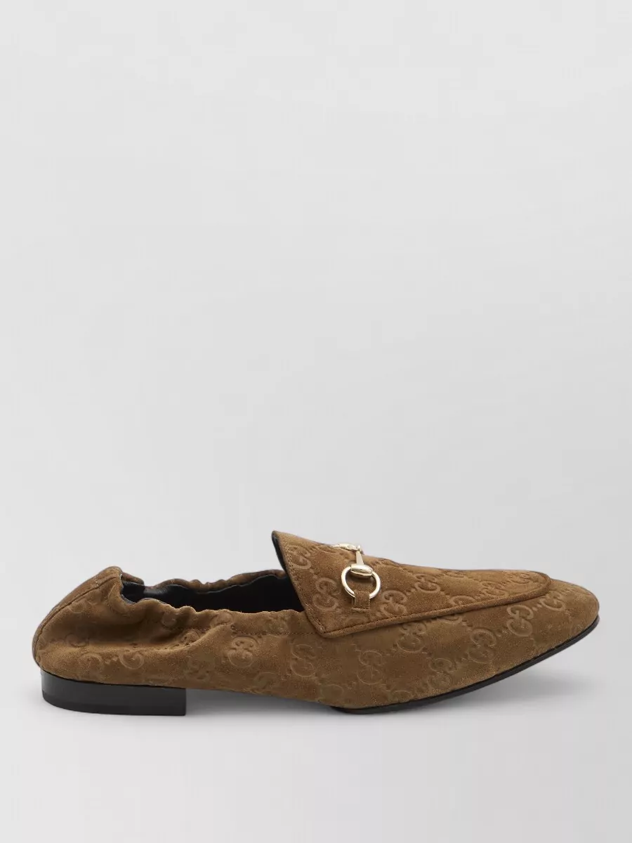 Gucci Loafers Horsebit Detail Suede Moccasins