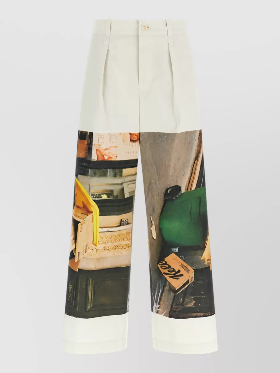 Issey Miyake Printed wide-leg trousers