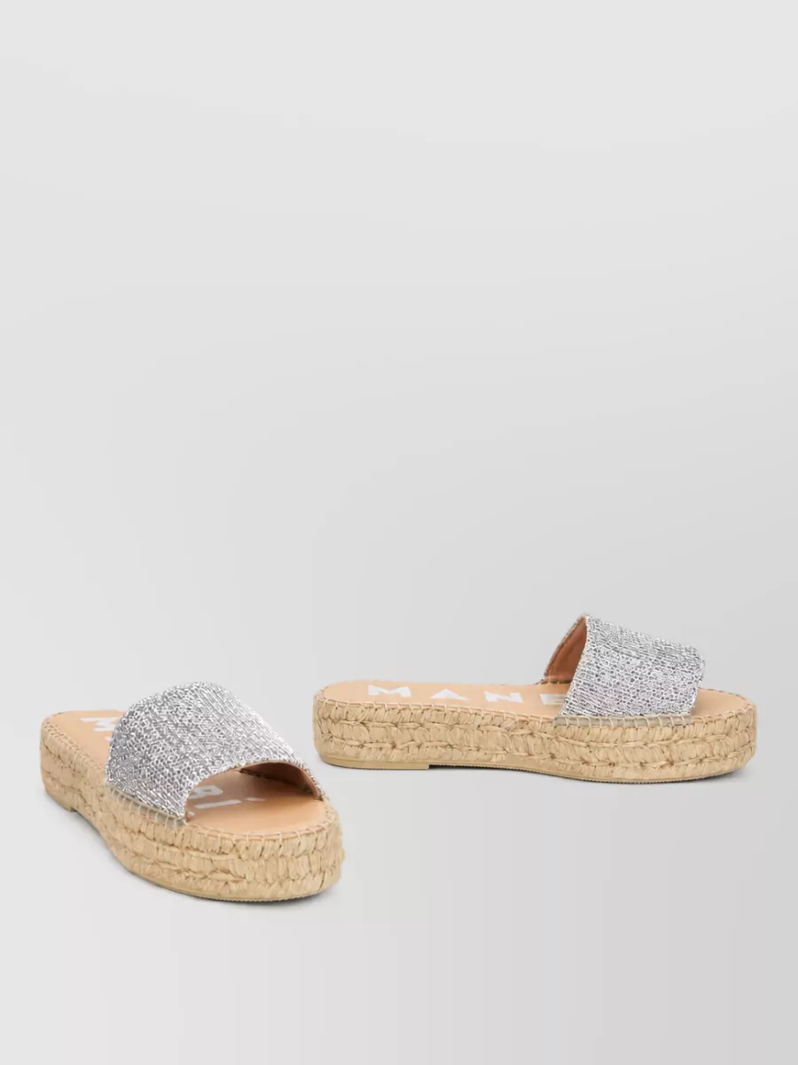 Manebi platform espadrille slides