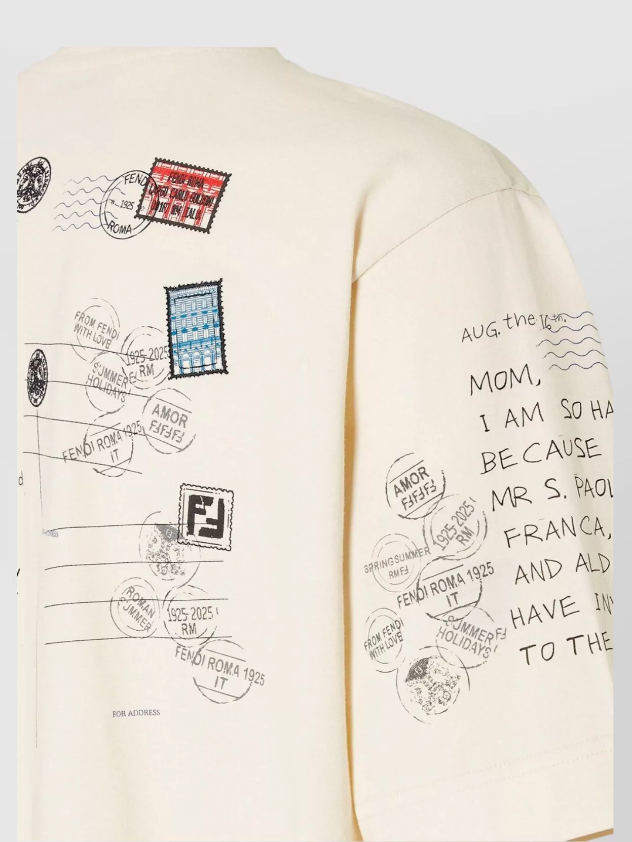 Fendi Graphic Print Crew Neck T-Shirt