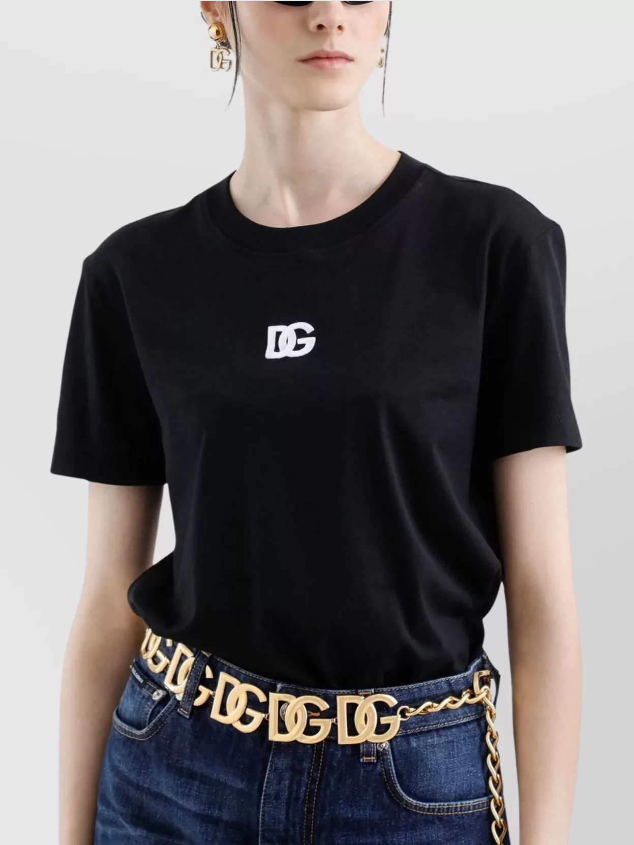 Dolce&Gabbana Ribbed Round Neck Short Sleeve T-Shirt