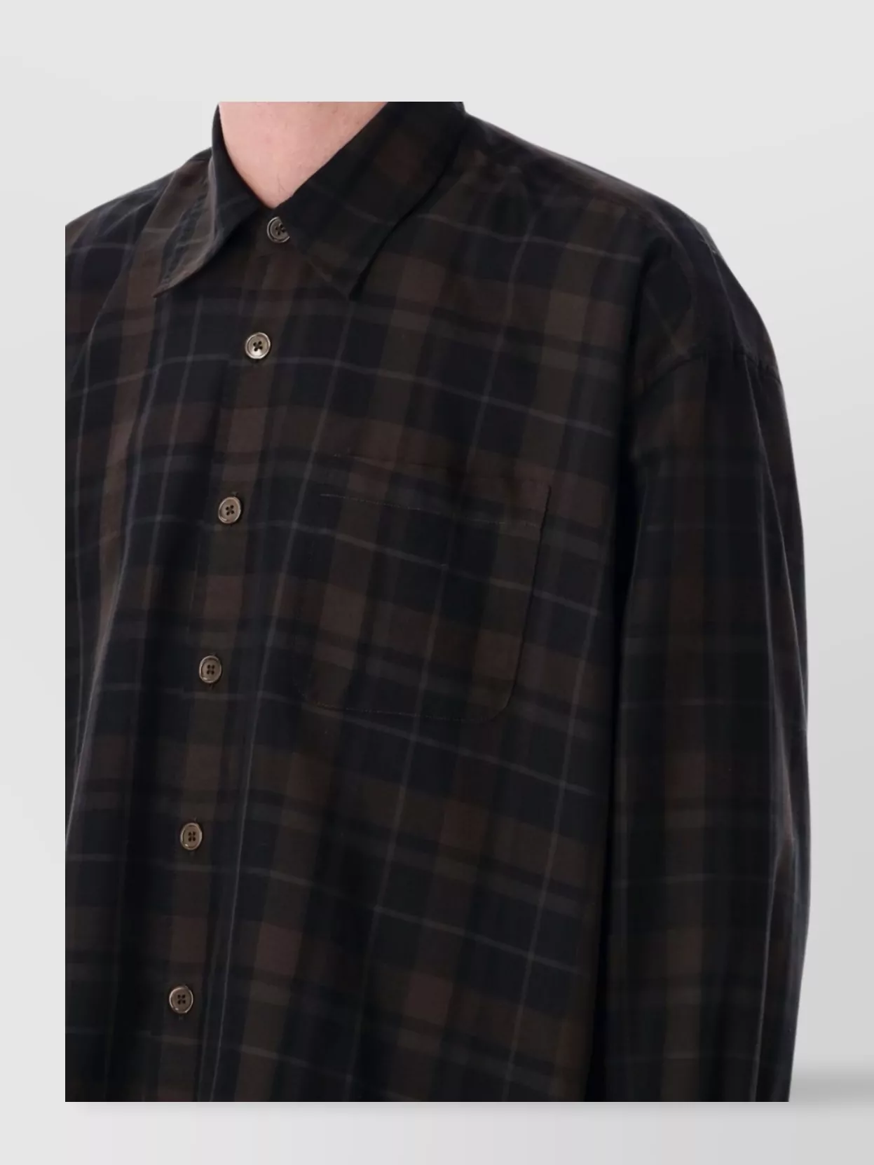 Our Legacy Borrowed Plaid Button-up Shirt In Black
