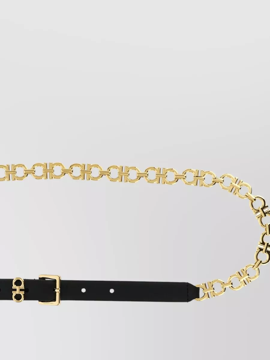 Ferragamo Gancini Chain Belt Adjustable Length