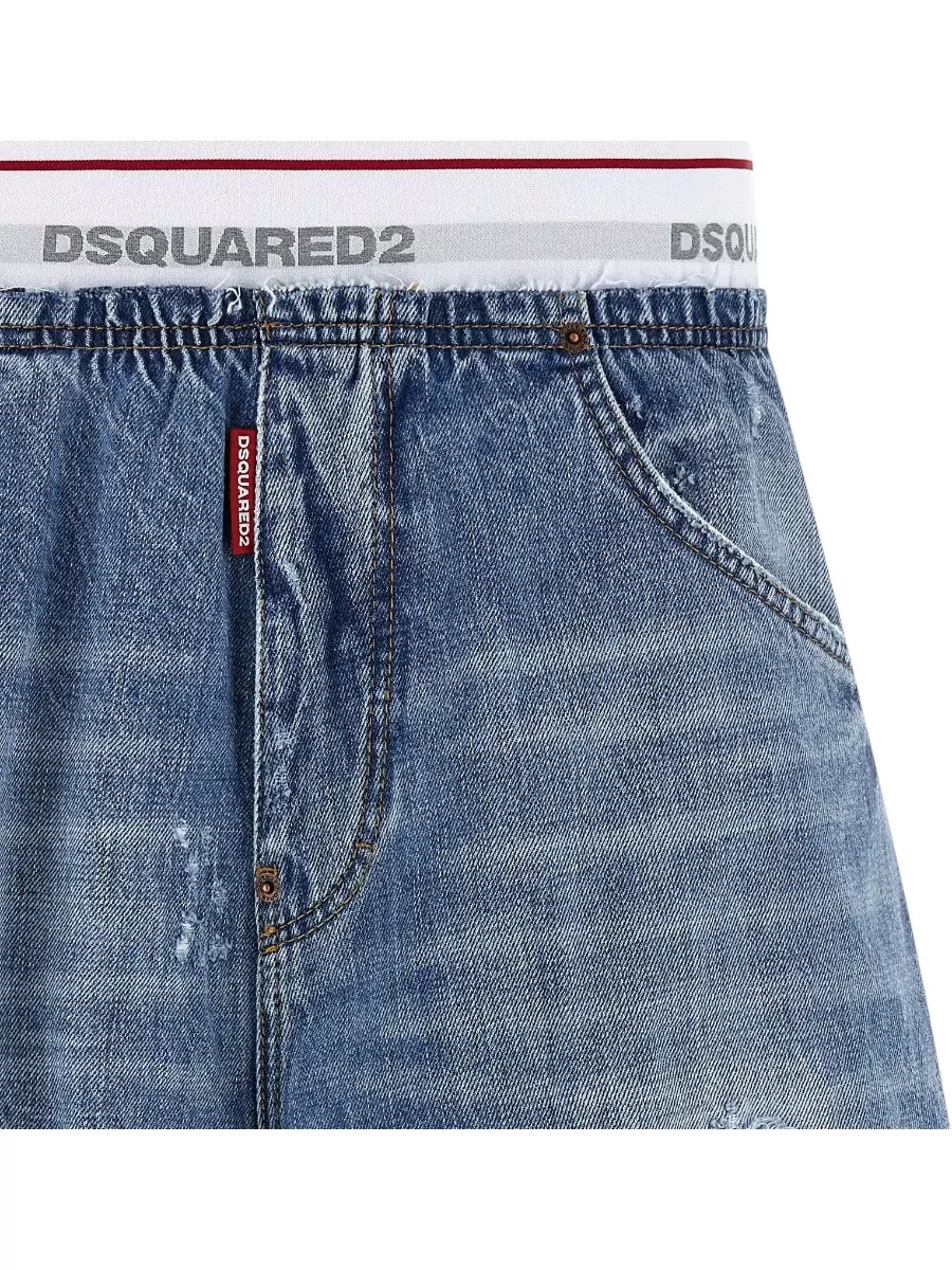Dsquared2 Denim Logo-Print Bermuda Shorts