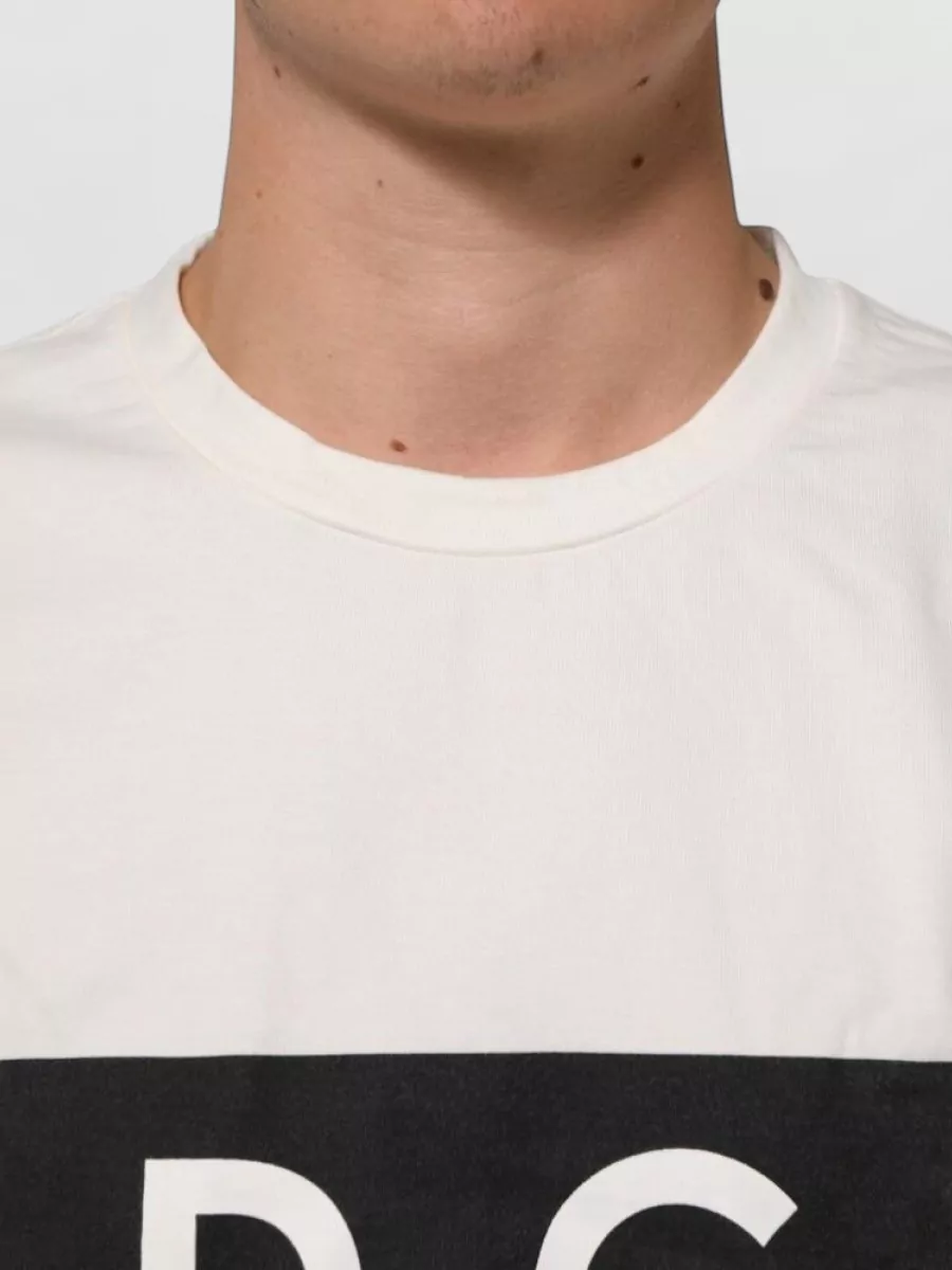 Dolce&Gabbana Logo Print Cotton Crew Neck T-Shirt