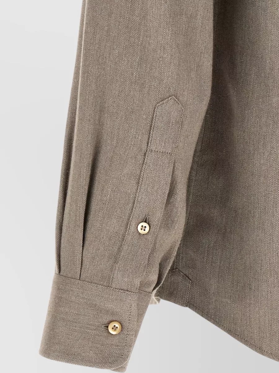 Brunello Cucinelli Herringbone Shirt