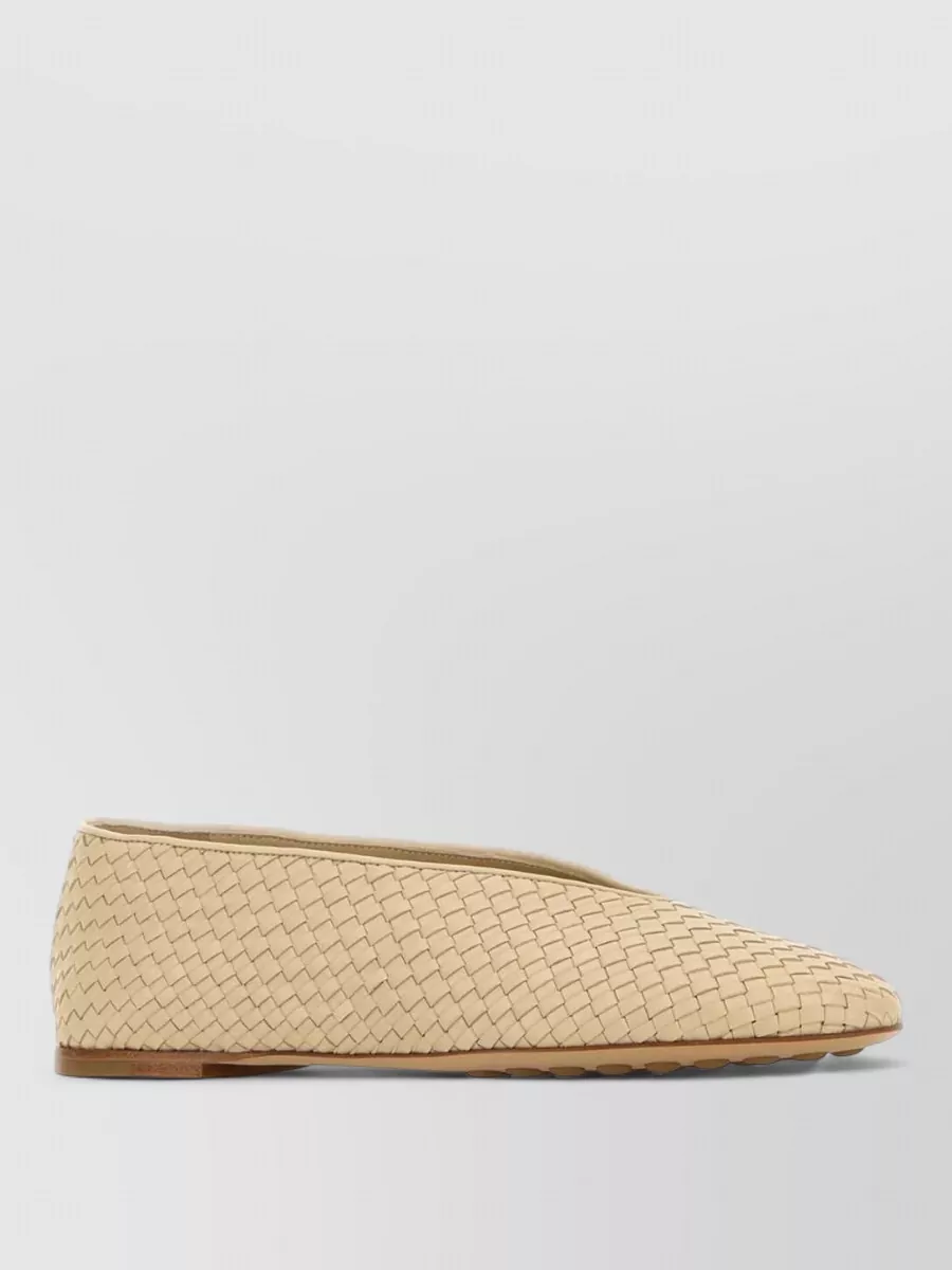 Bottega Veneta Leather Rosa Ballerinas Almond Toe Flat