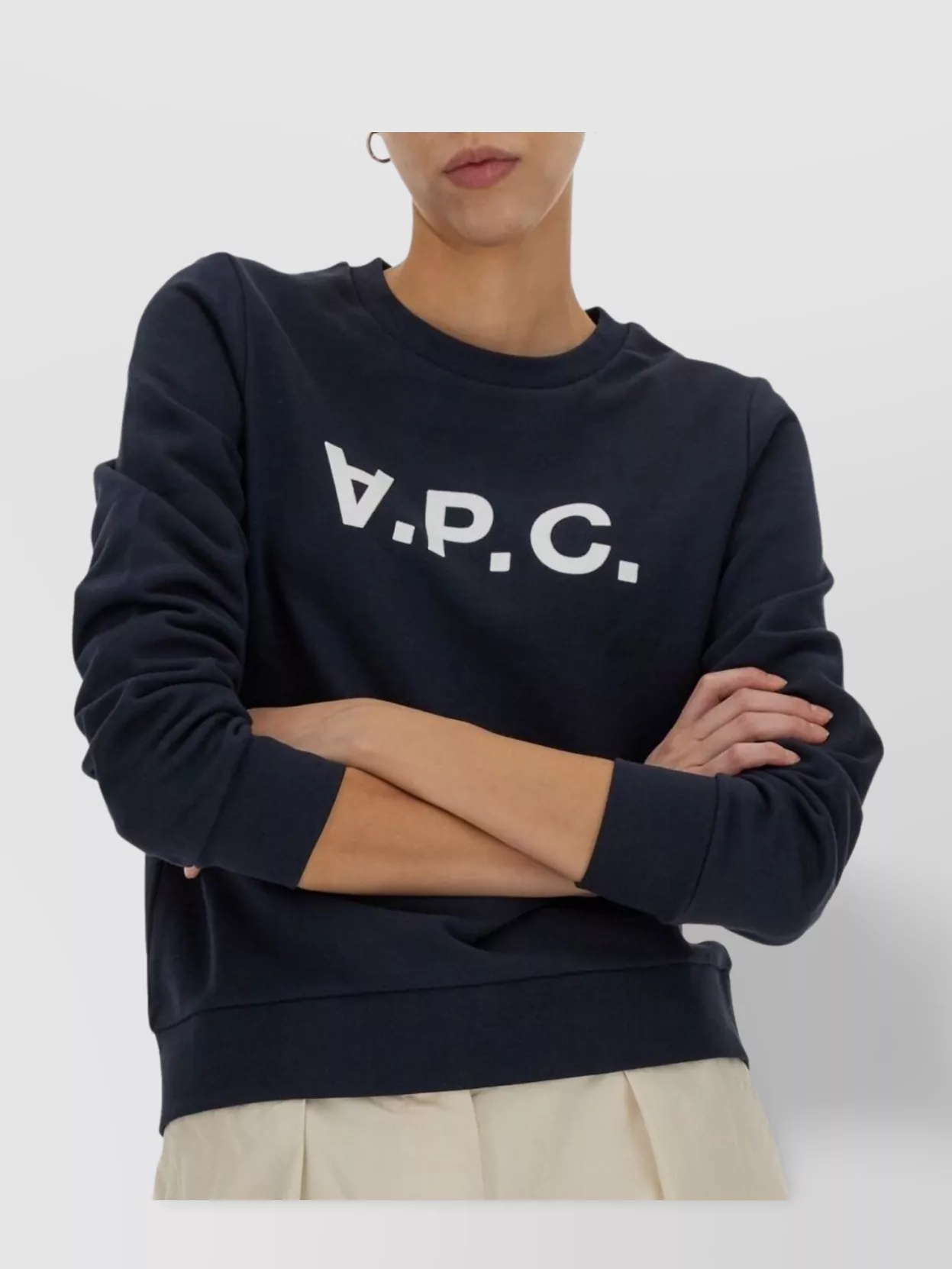 A.p.c. "Live" Crewneck Sweatshirt Featuring Crossbar Detail