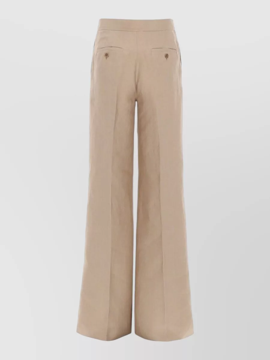 Max Mara Linen Wide-Leg Tailored Trousers