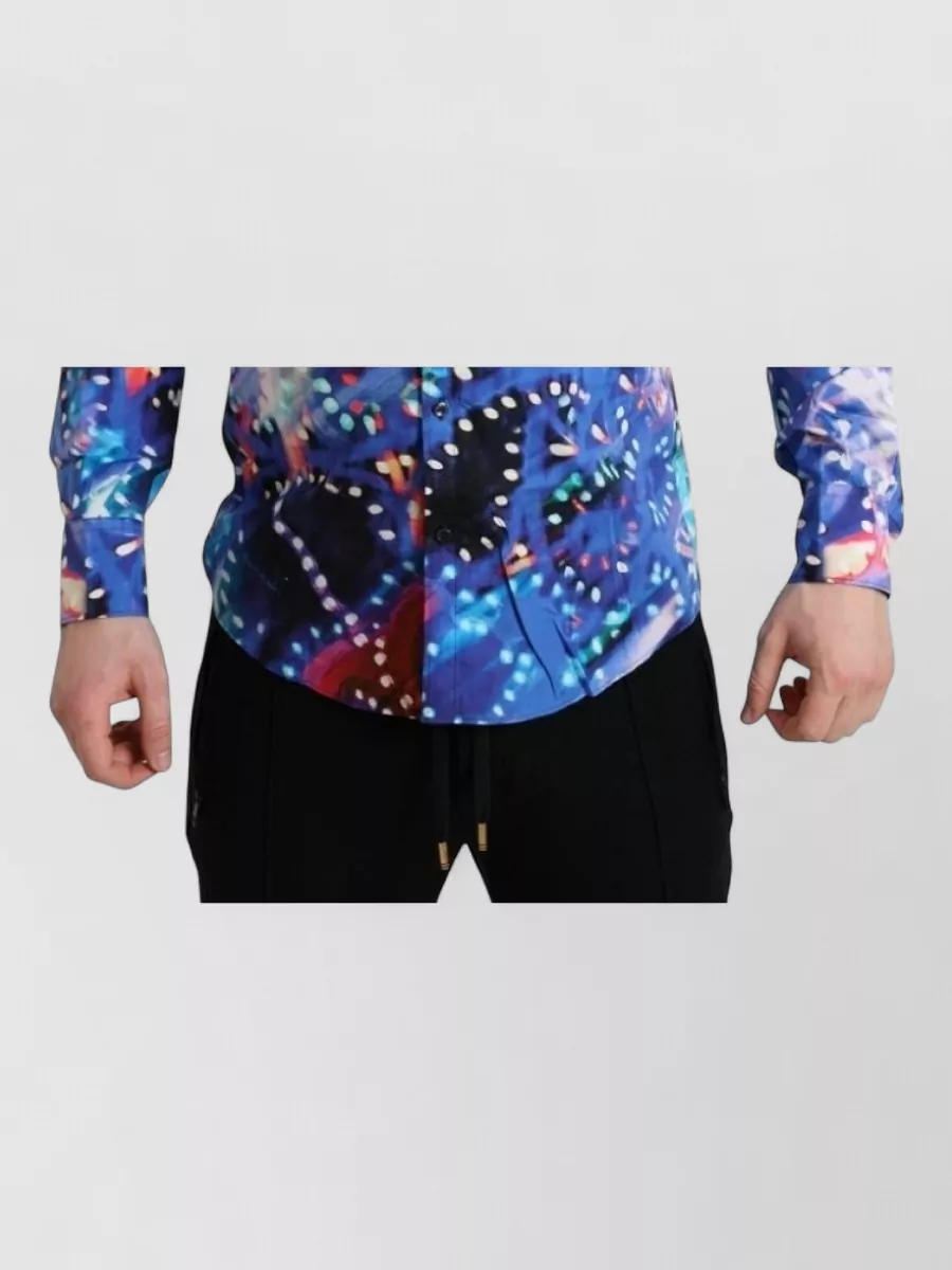 Dolce&Gabbana cotton printed slim-fit long-sleeve shirt