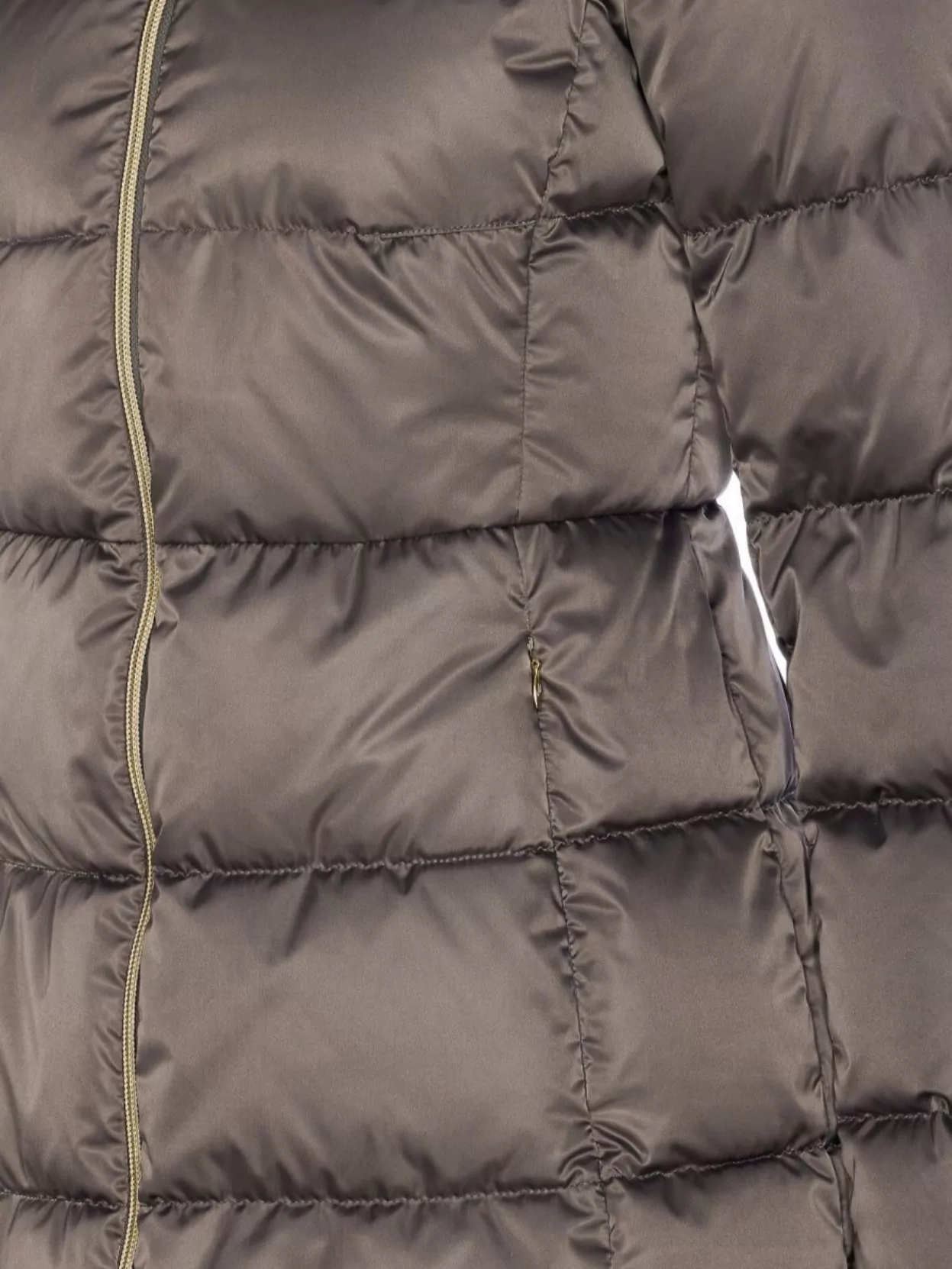 Herno Long Padded Down Jacket With High Collar In Brown