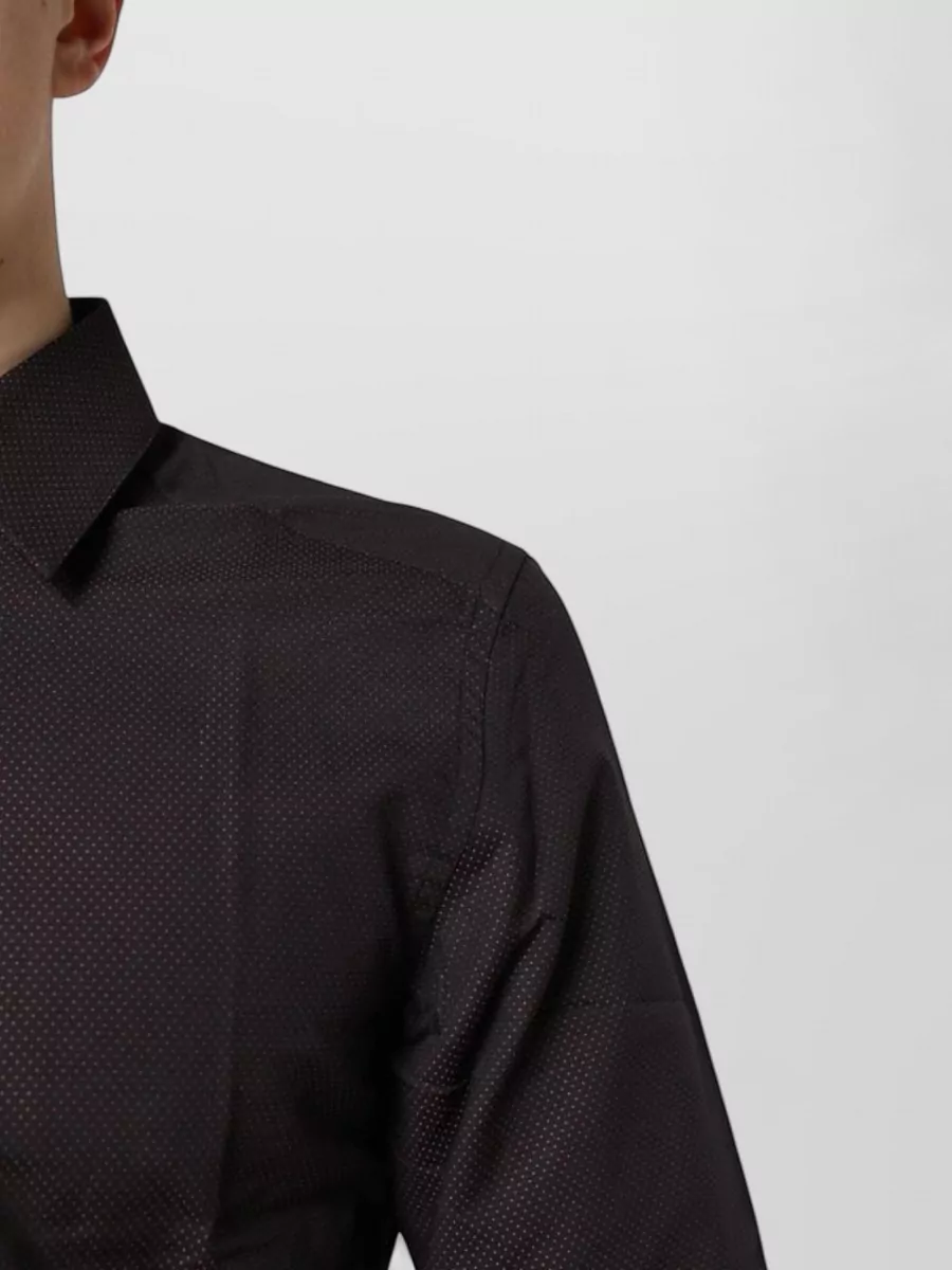 Dolce&Gabbana Jacquard Cotton Long-Sleeve Dress Shirt