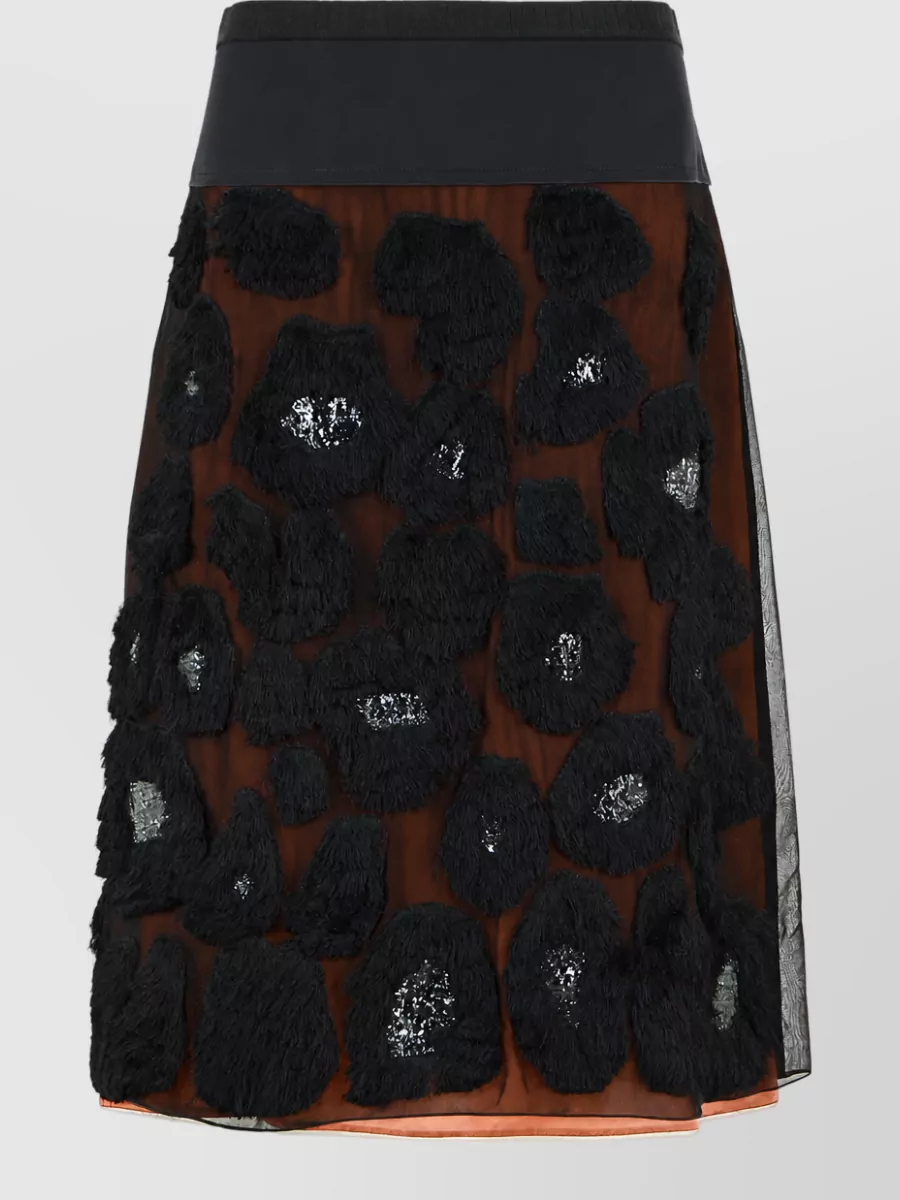 Marni Silk blend a-line skirt