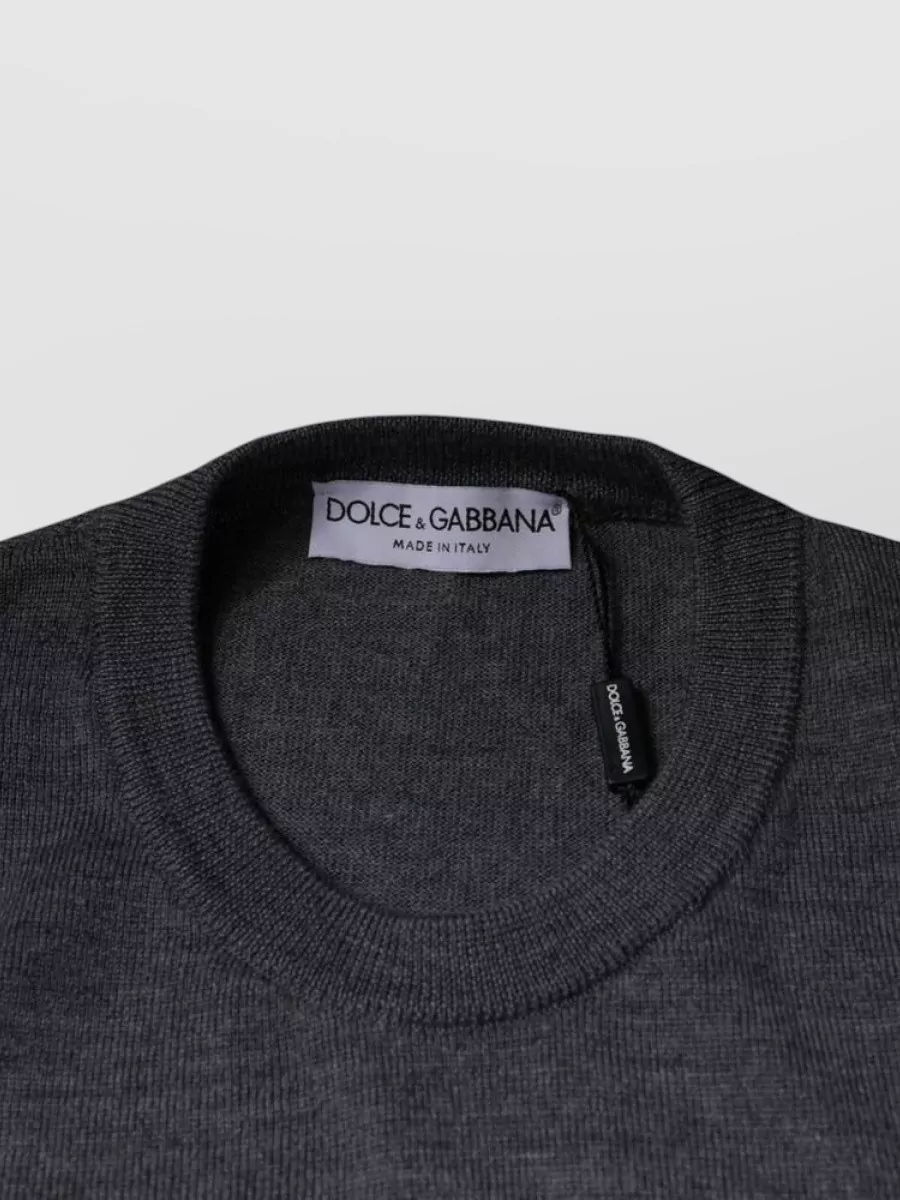 Dolce&Gabbana Wool Fine-Knit Crew-Neck Sweater