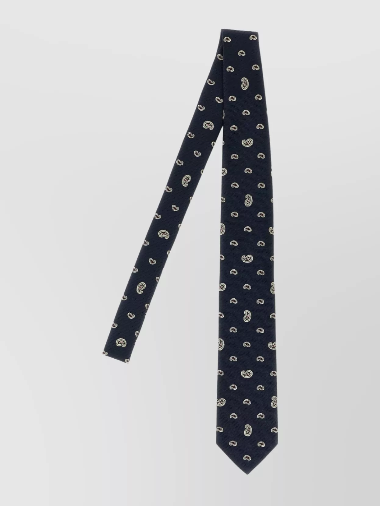 Brioni Paisley Pattern Slim Tie With Tailored Finish