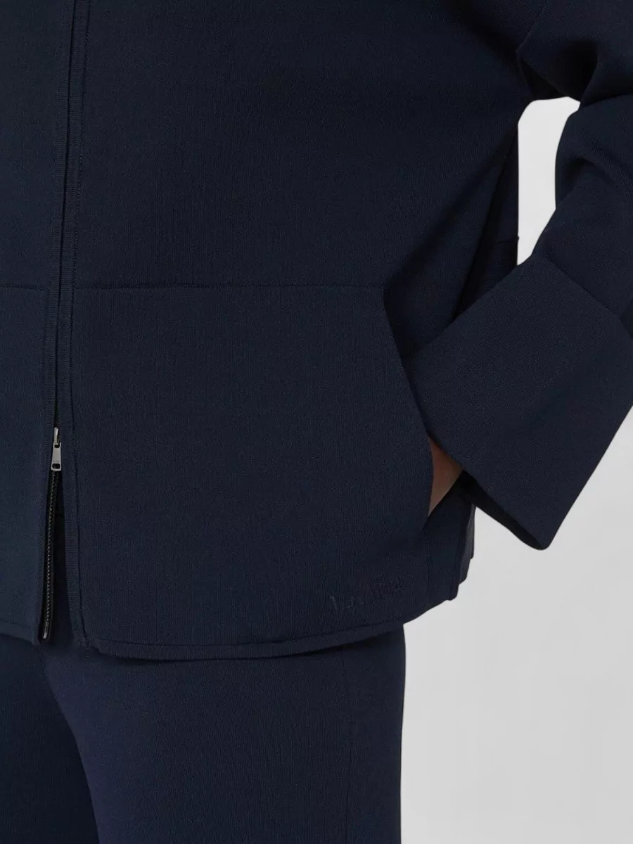 Max Mara High Collar Zip Cardigan Relaxed Fit