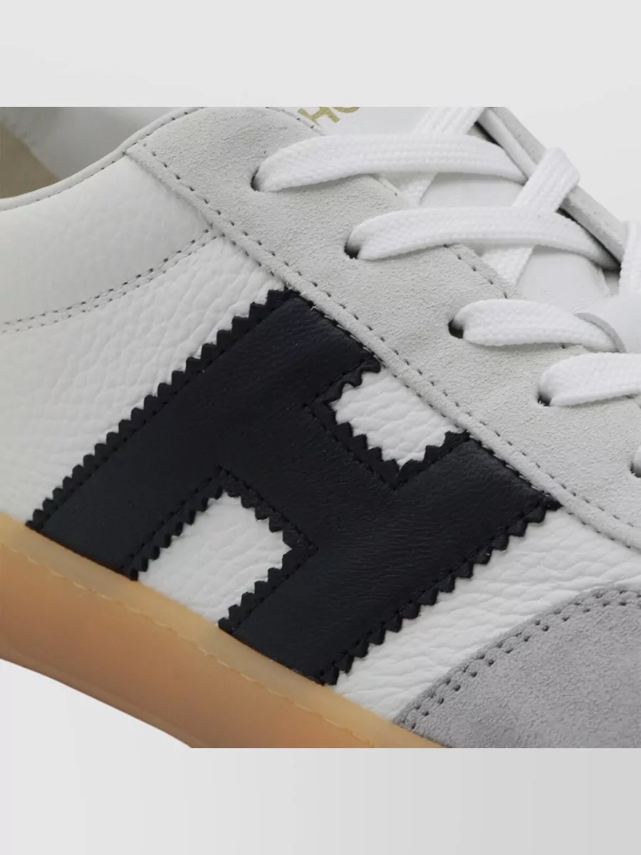 Hogan Casual Sneakers With Contrast Sole And Suede Accents