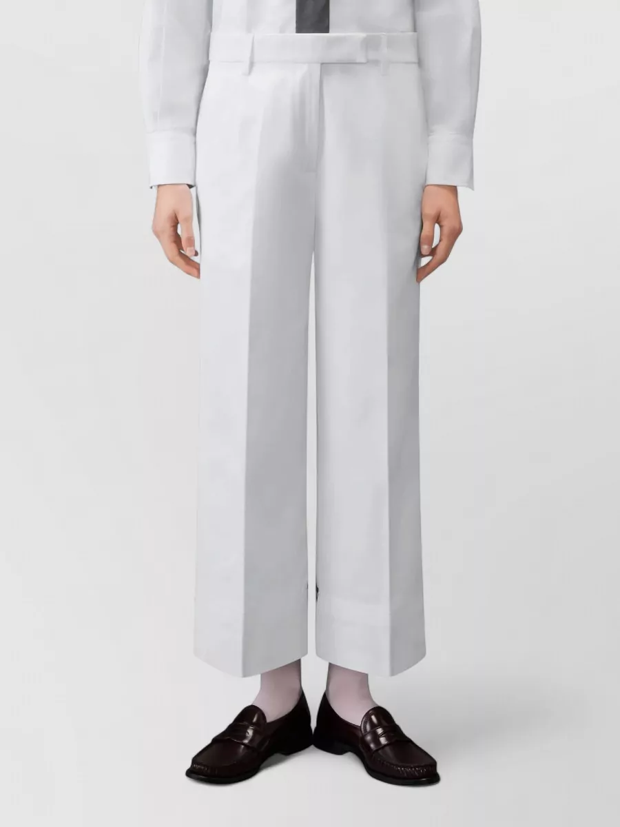 Thom Browne Cotton Wide-Leg Trousers