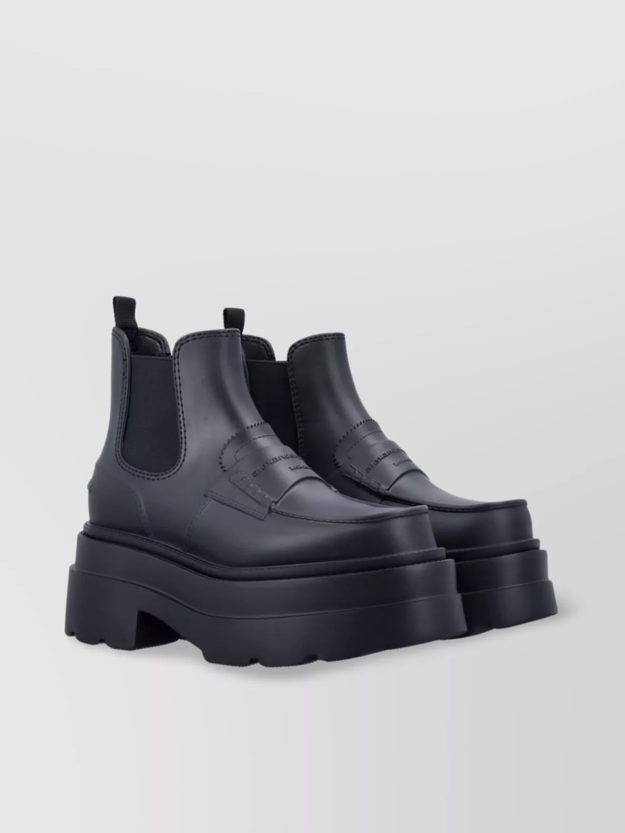 Alexander Wang Chunky Platform Rain Boots With Elasticated Panels