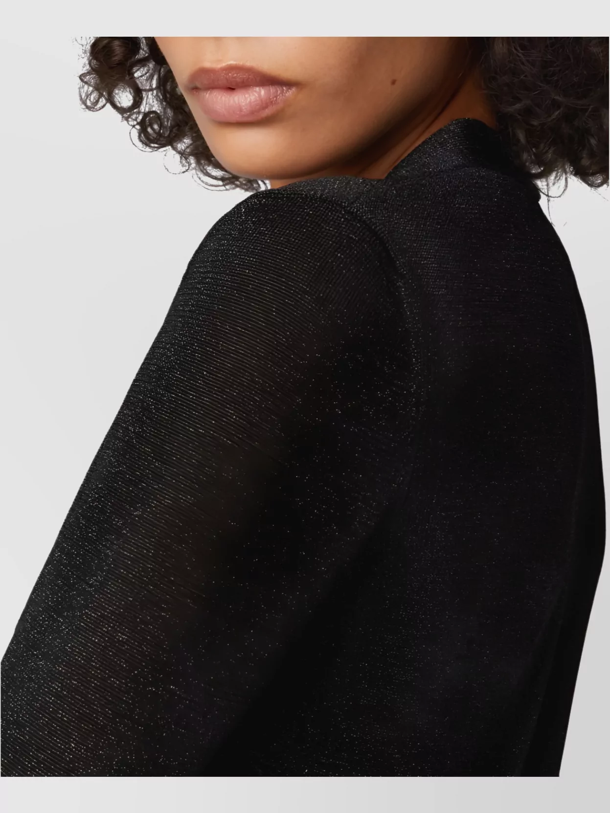 Missoni Longline V-neck Cardigan Shimmer Finish In Black