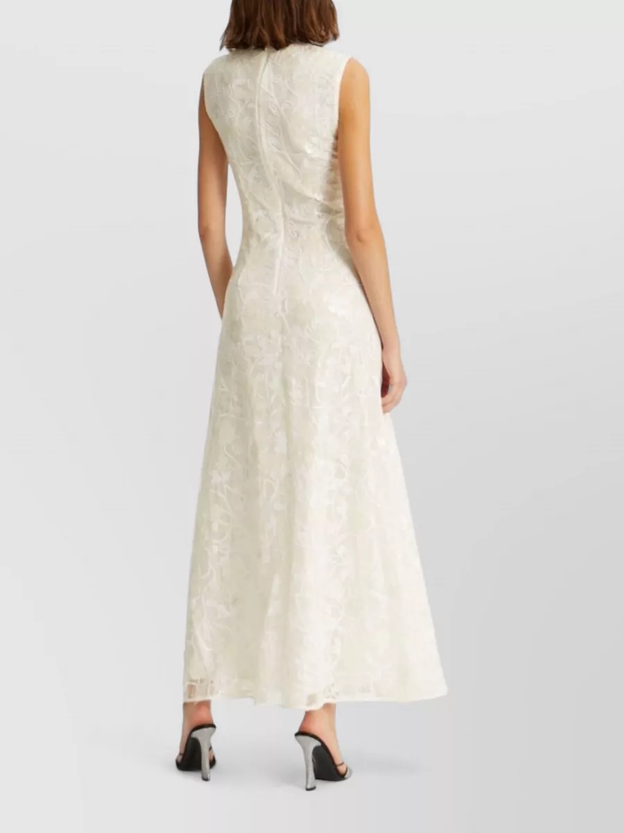 Rotate Lace Sequin High-Neck Maxi Dress