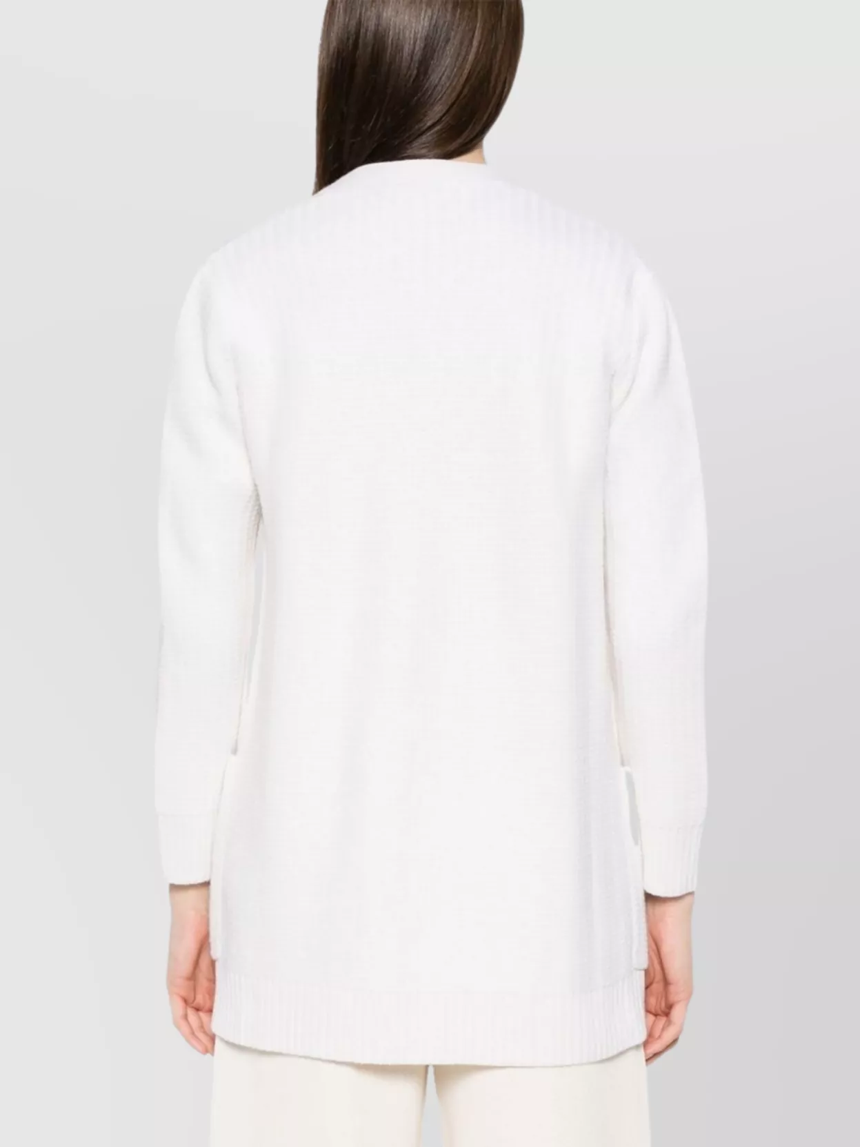 Max Mara Ribbed Knitwear Cardigan With Pockets
