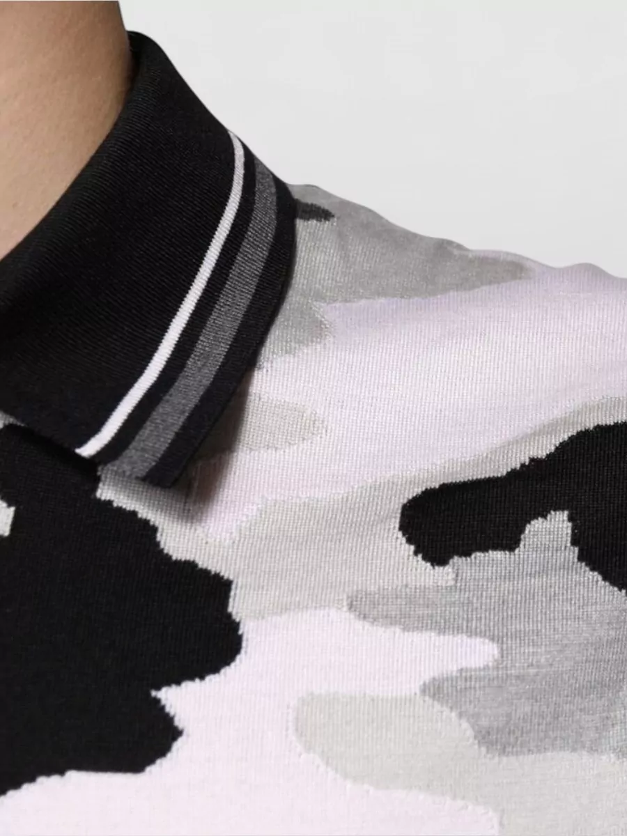 Dolce&Gabbana Silk Camouflage Short-Sleeve Polo Shirt