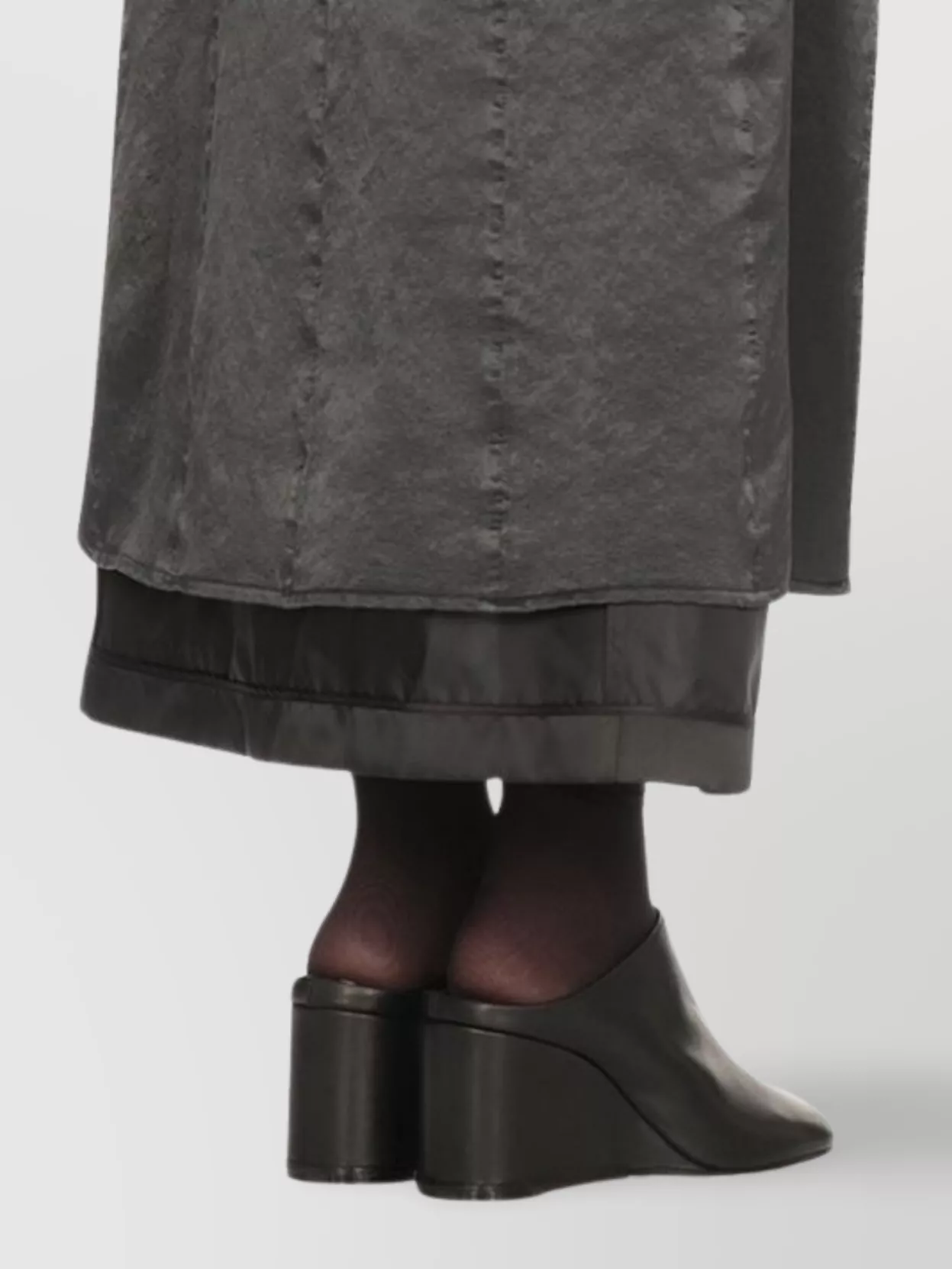 Mm6 Maison Margiela Cotton Layered Dress Front Slit