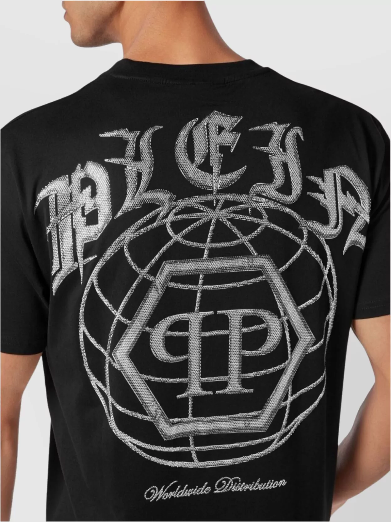 Philipp Plein Graphic Print Short Sleeve Crew Neck T-Shirt