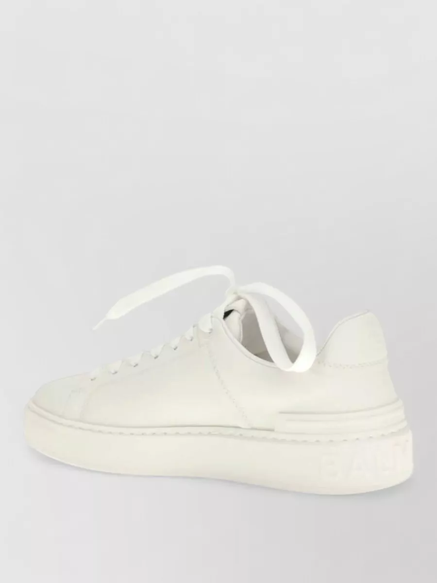 Balmain Leather Low-Top Sneakers