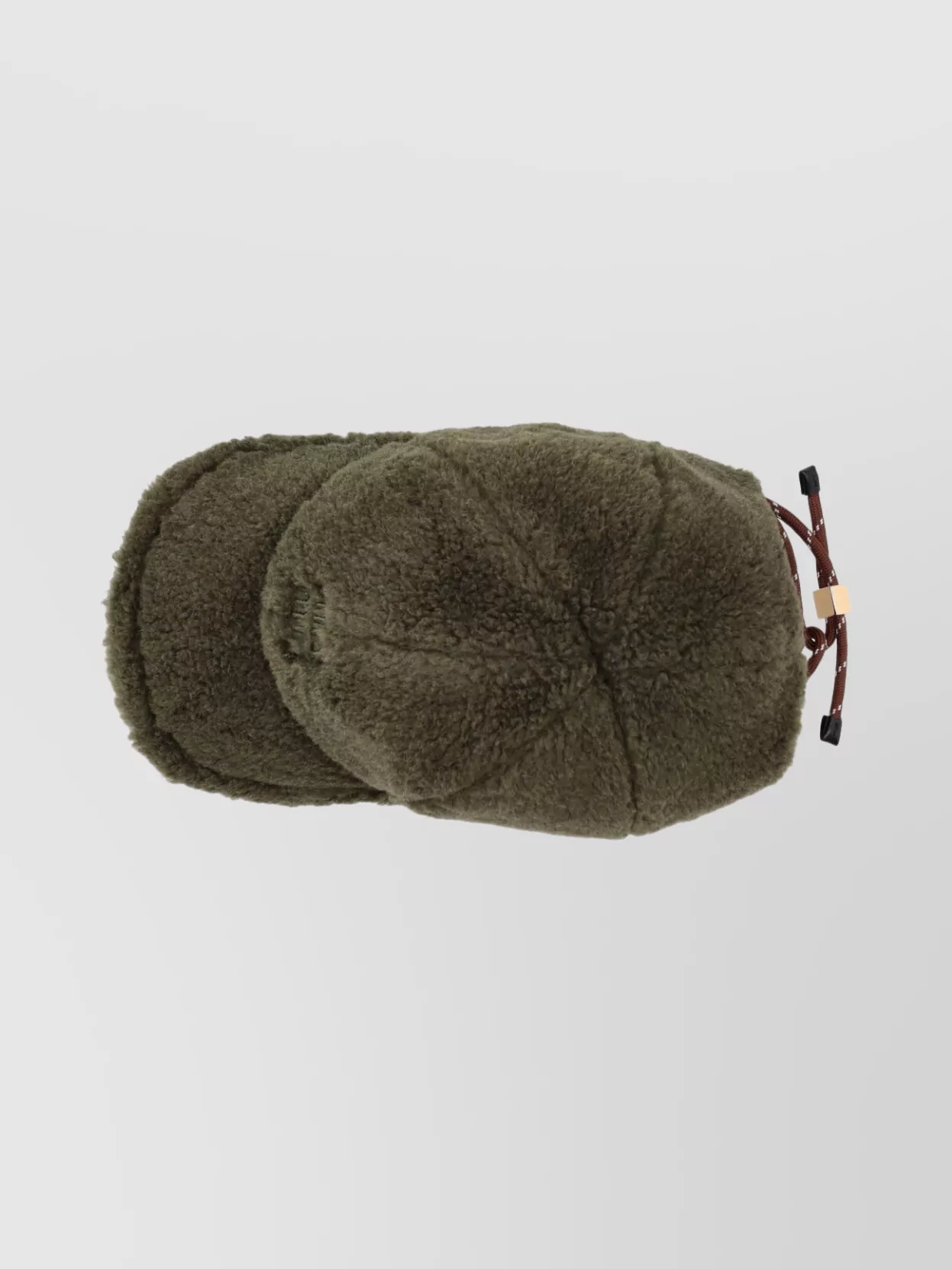 Miu Miu Fur Pile Hat Curved Brim In Green