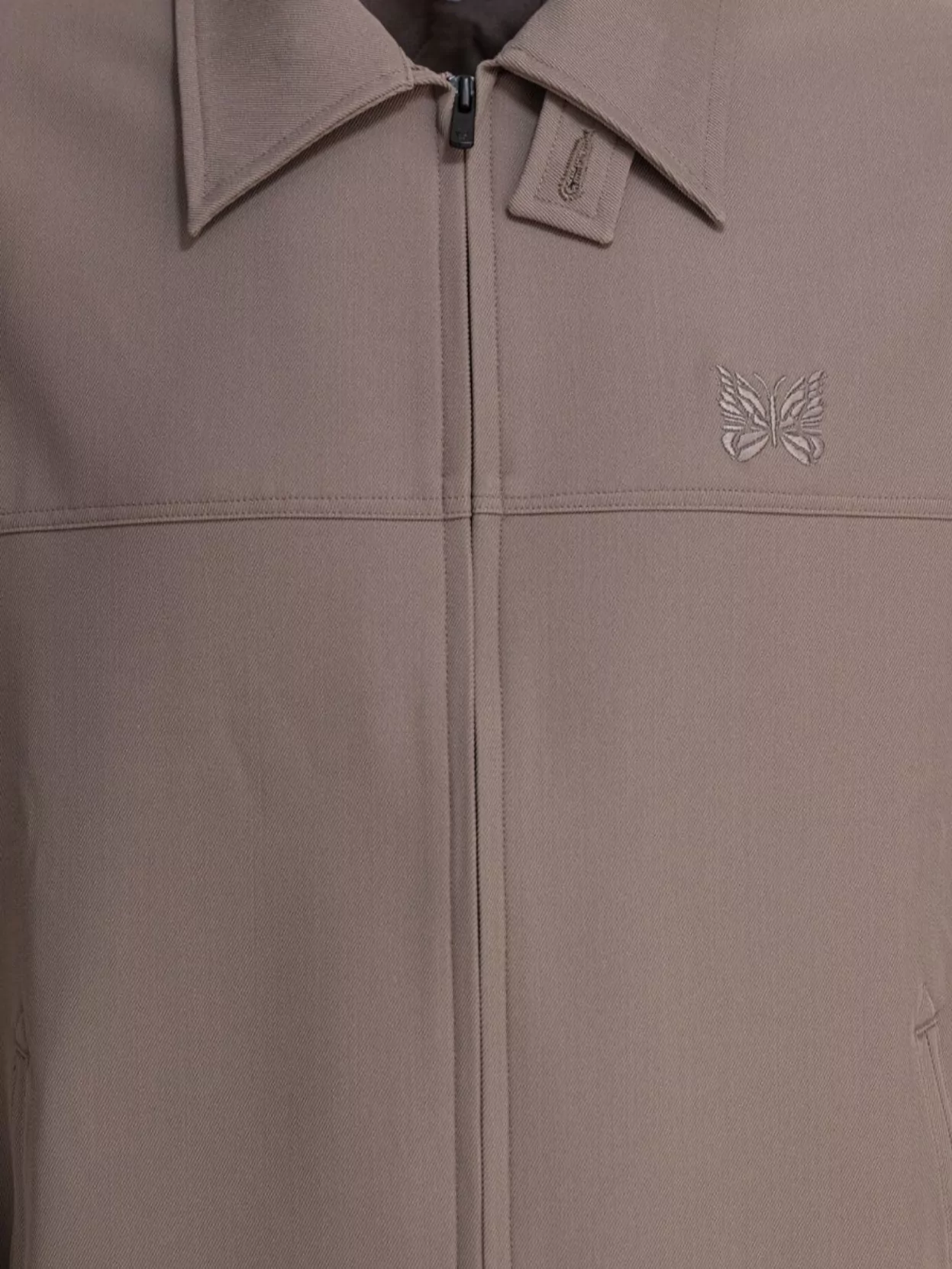 Needles Collared Neck Long Sleeves Side Pockets