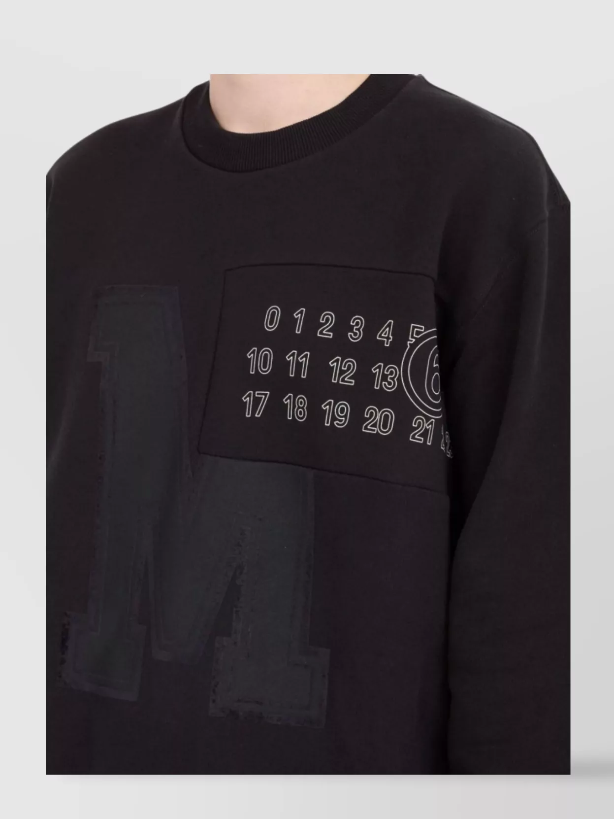 Mm6 Maison Margiela Logo Crewneck Cotton Sweatshirt