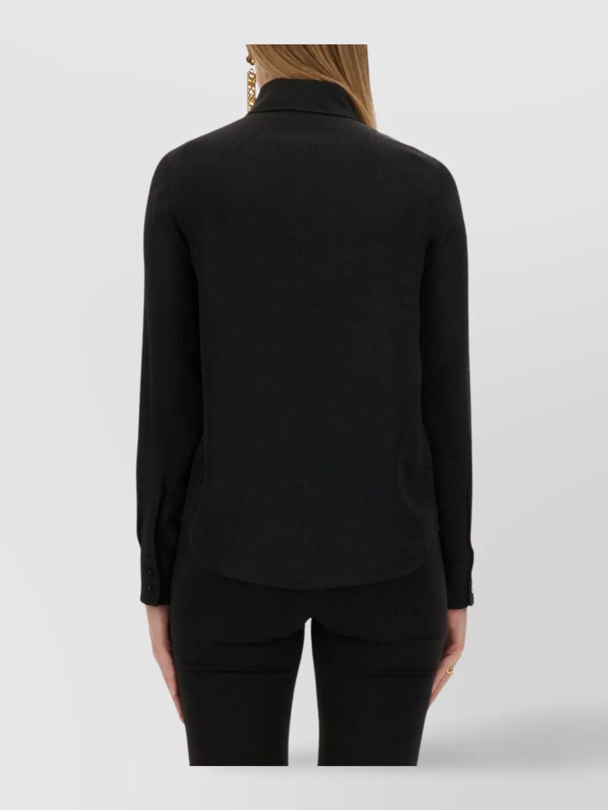 Moschino Silk Blend Shirt With Collared Neck
