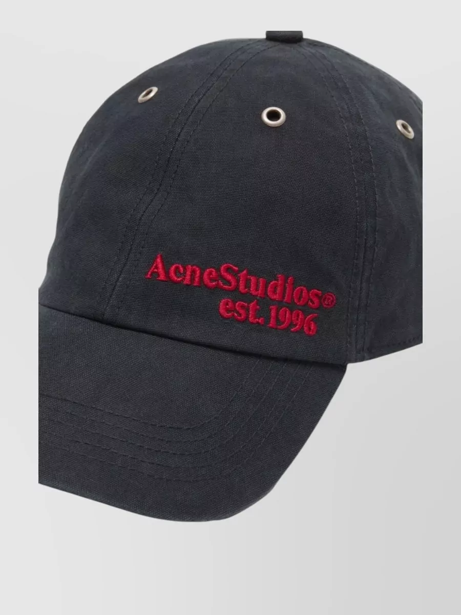 Acne Studios Waxed Cotton Canvas Baseball Cap