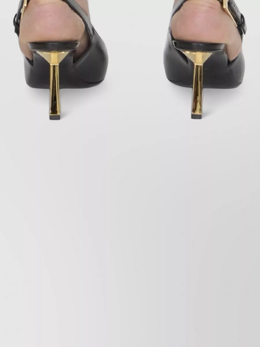 Saint Laurent Silk Midi Skirt High Waist Pockets Slit