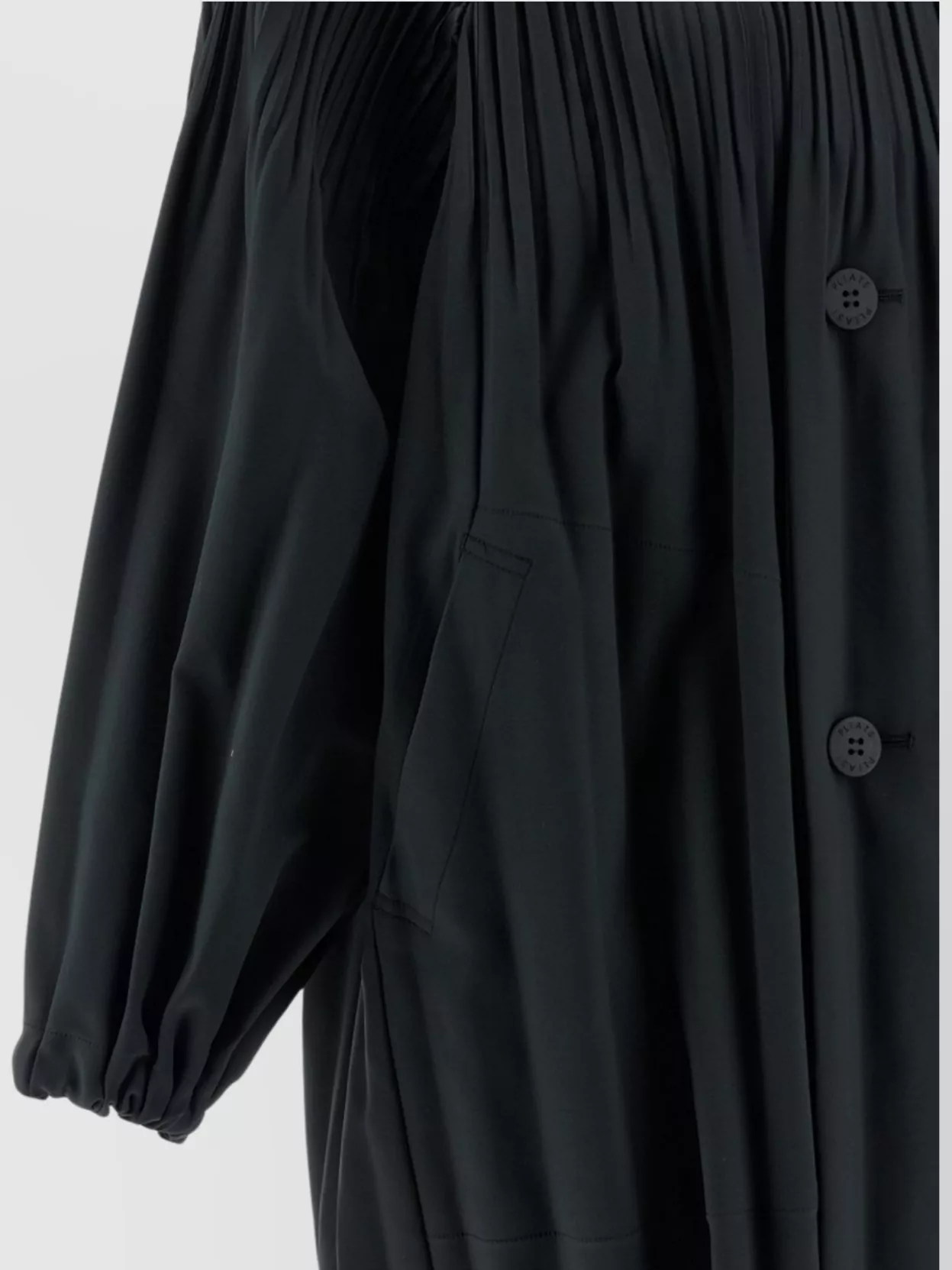 Pleats Please Issey Miyake Soft Fabric Coat Featuring Side Pockets