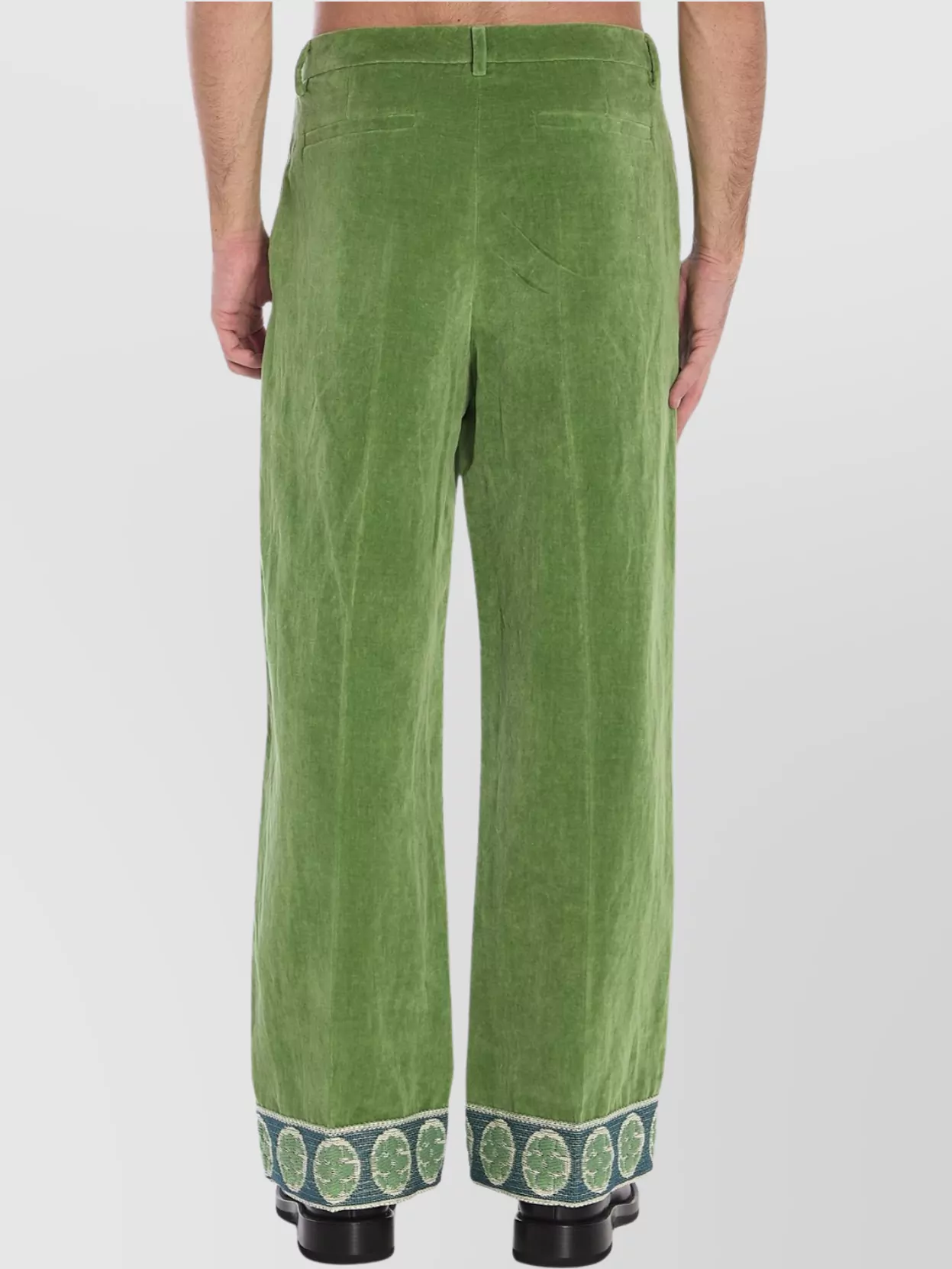 Valentino Garavani Velvet Trousers Jacquard Hems