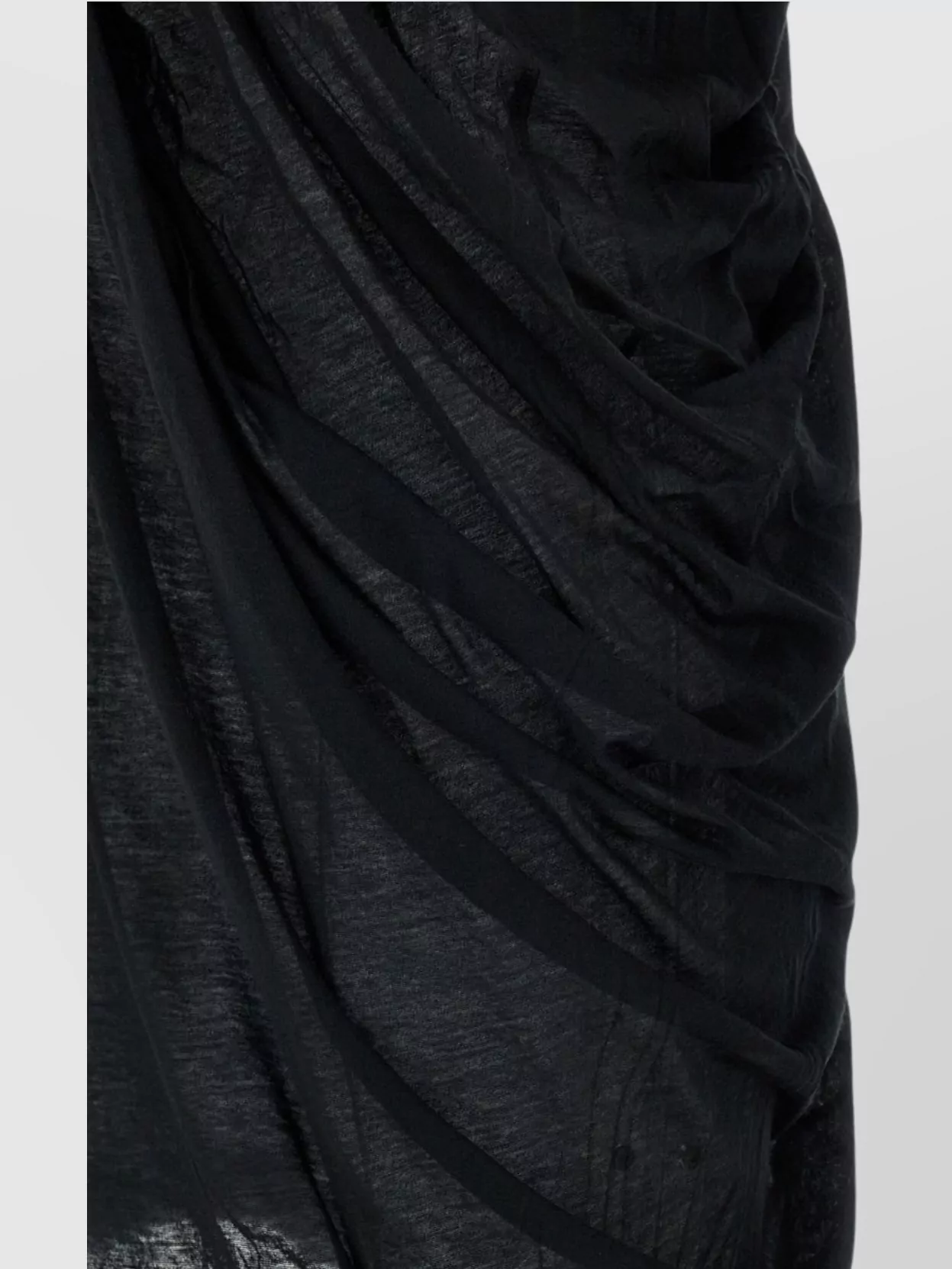 Rick Owens 'Asymmetrical Draped Sheer Sleeveless Tank Top'