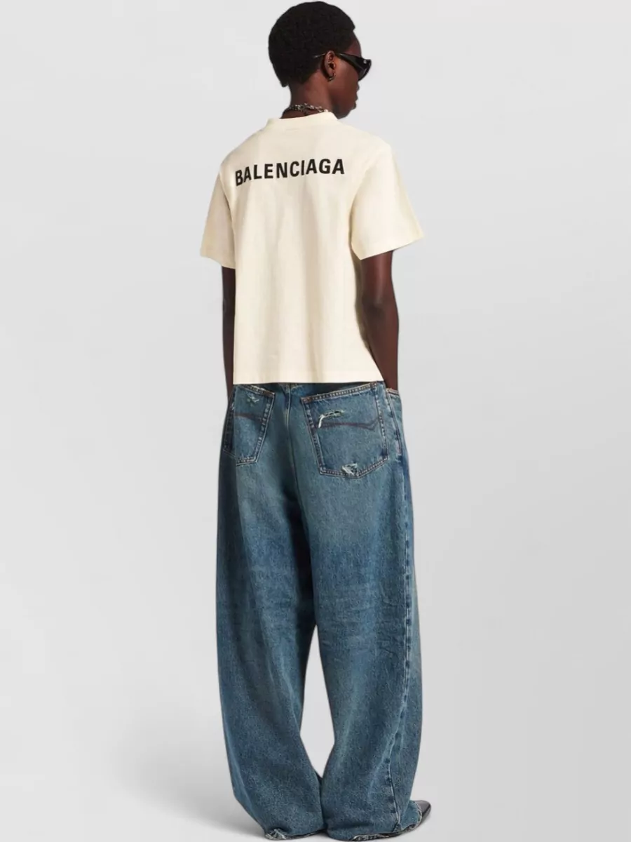 Balenciaga Cotton Logo-Embroidered Short-Sleeve T-Shirt