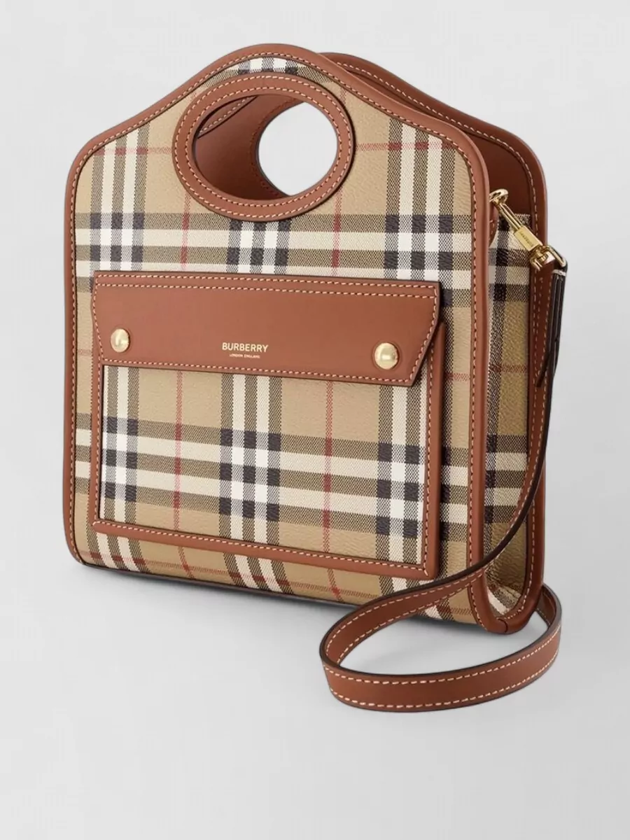 Burberry Pocket Mini Canvas Cross-Body Bag