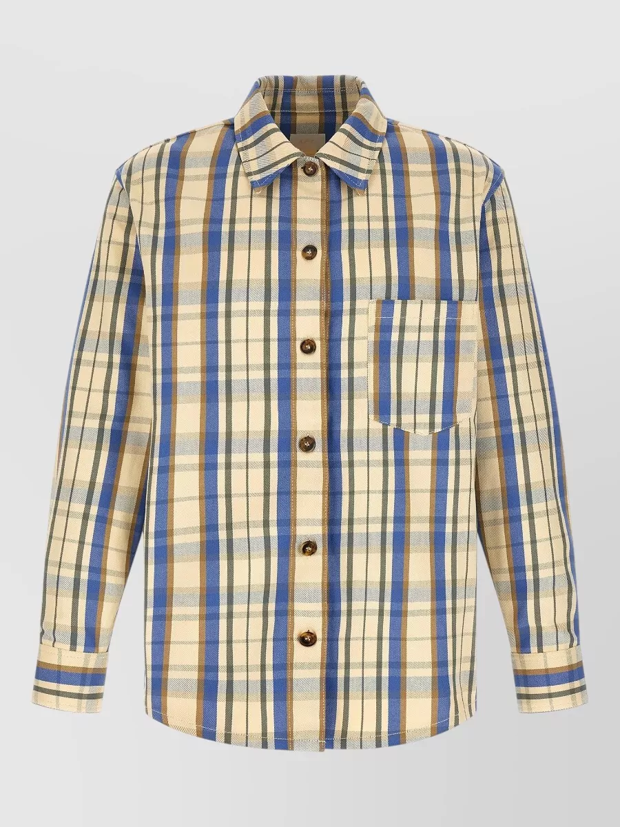 A.p.c. Checked Cotton Overshirt