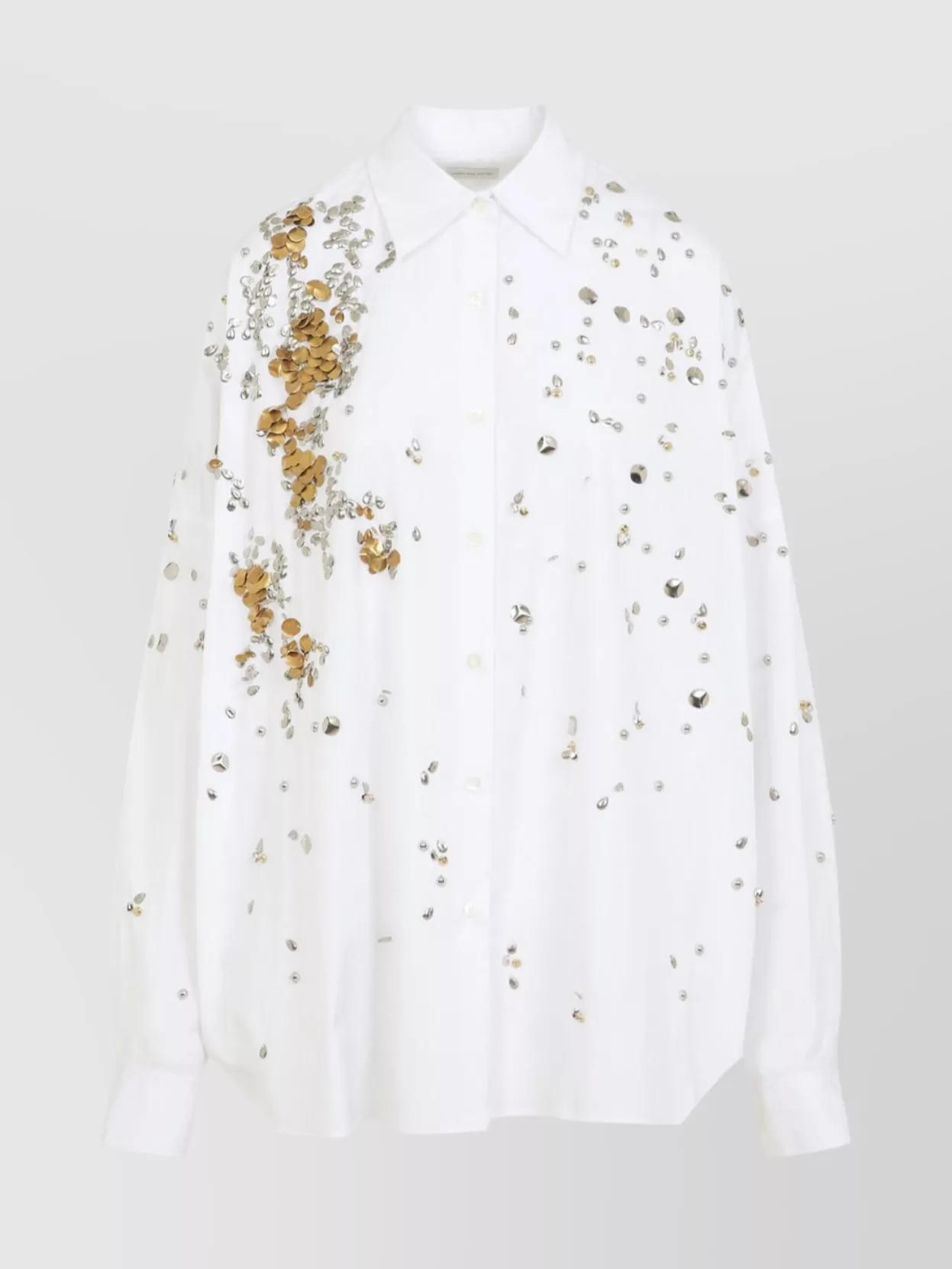Dries Van Noten Casia Oversize Shirt Collar Embellished