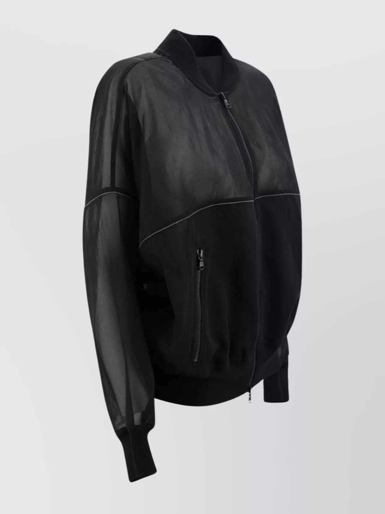 Brunello Cucinelli Embellished Monili Bomber Jacket With Sheer Panels