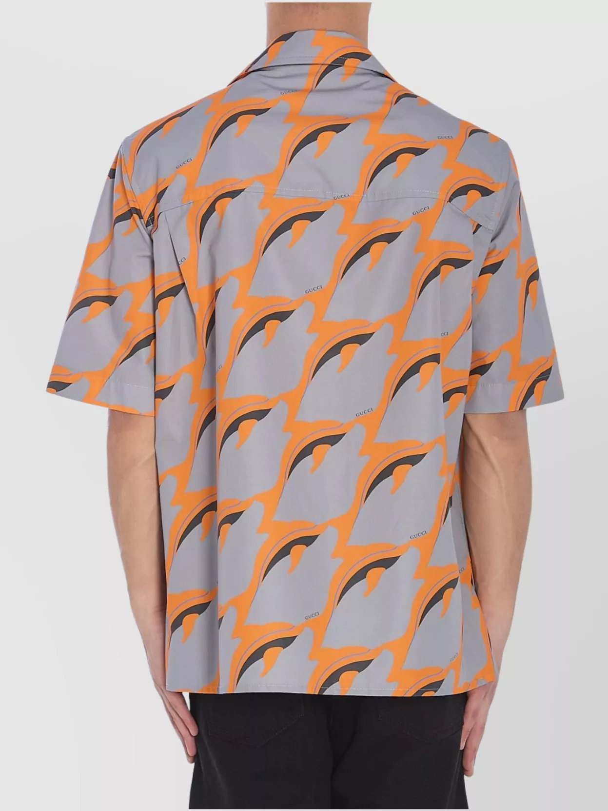 Gucci Boxy Fit Dolphin Print Shirt