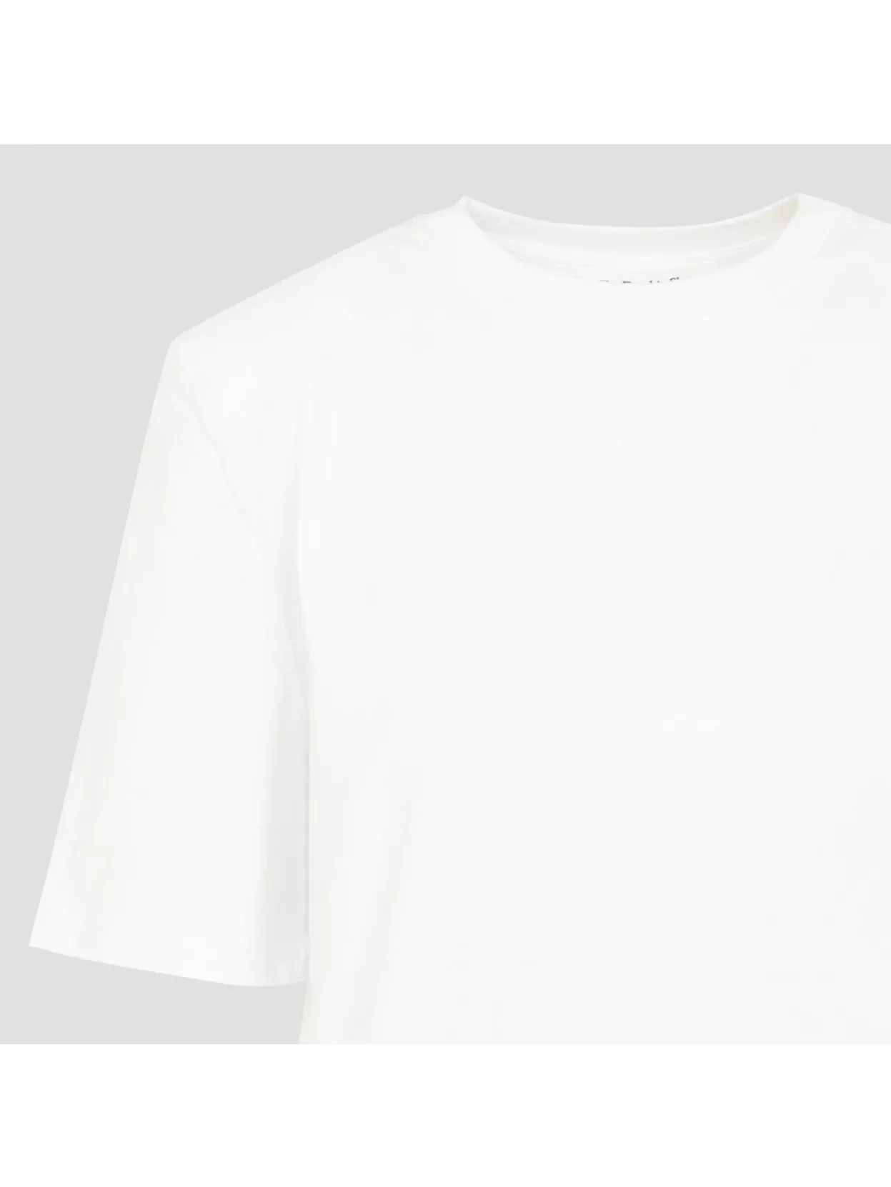 The Frankie Shop Short Sleeve Crew Neck Padded Shoulder Top