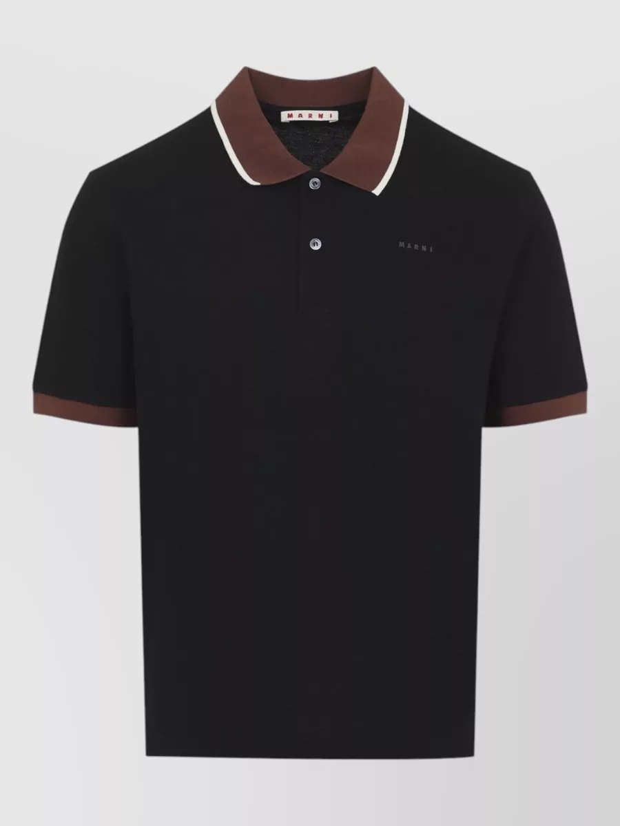 Marni cotton slim-fit short-sleeve polo shirt