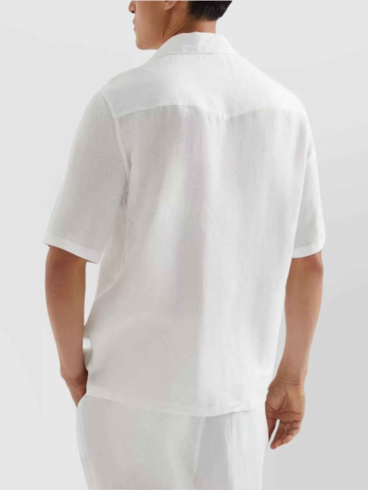Brunello Cucinelli Linen Cuban Collar Shirt