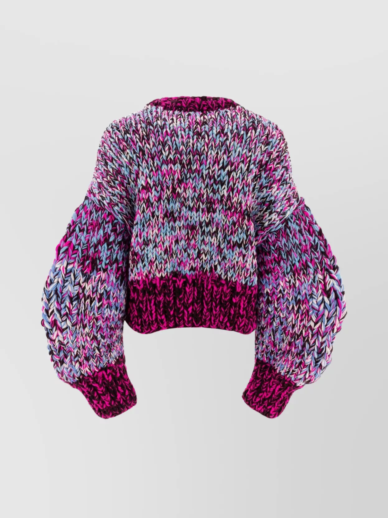 Loewe Chunky Knit Crew Neck Long Sleeve Sweater In Multi