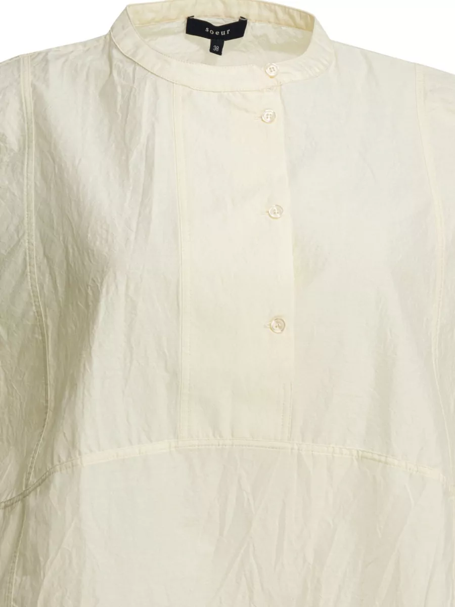 Soeur Sleeveless Stand Collar Top Seam Detailing